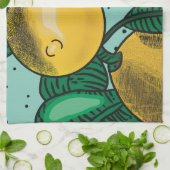 Linge De Cuisine Lovely Lemons Four Mitt et Pot Holders (Plié)