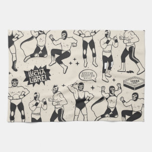 Linge De Cuisine Lucha Libre : motif de lutteurs mexicains