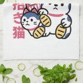 Linge De Cuisine Lucky Cat Maneki Neko – Japanese Fortune Cat  (Plié)