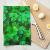 Linge De Cuisine Lucky Celtic Irish Green Shamrocks (Quart Plié)