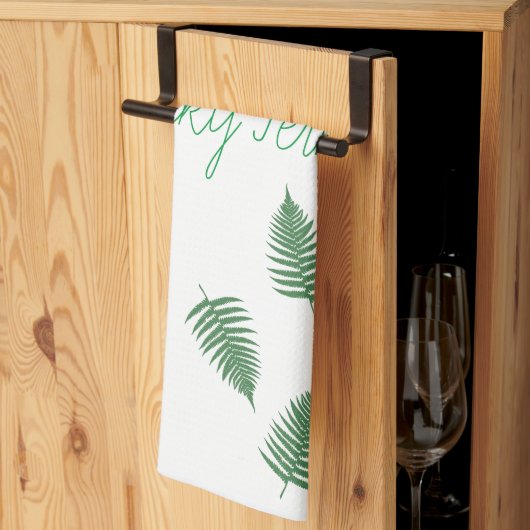 Linge De Cuisine Lucky Green Fern Motif (Pliage en tiers)