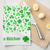 Linge De Cuisine Lucky Irish Shamrocks Clover Personalized (Quart Plié)