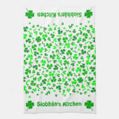 Linge De Cuisine Lucky Irish Shamrocks Clover Personalized (Vertical)