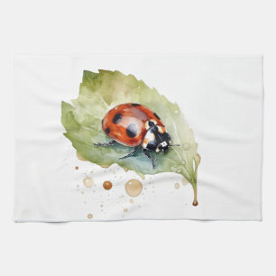 Linge De Cuisine Lucky Ladybug sur la feuille