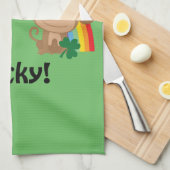 Linge De Cuisine Lucky Monkey Leprechaun (Quart Plié)