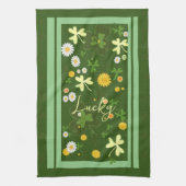 Linge De Cuisine Lucky Shamrock avec Daises (Vertical)