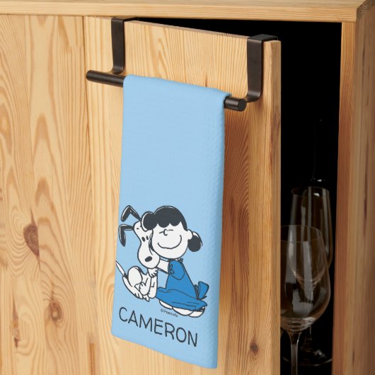 Linge De Cuisine Lucy Hugging Snoopy (Pliage en tiers)
