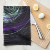 Linge De Cuisine Lumière en dedans - remous de violette et d'indigo (Quart Plié)