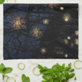 Linge De Cuisine Lumières de démarrage dans les arbres, cuisine de  (Plié)