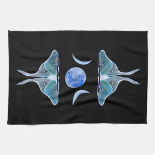 Linge De Cuisine Luna Moth Triple Moon sur Noir