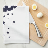 Linge De Cuisine Lune bleu-foncé et ciel magique de silhouette (Quart Plié)