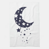 Linge De Cuisine Lune bleu-foncé et ciel magique de silhouette (Vertical)