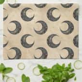 Linge De Cuisine Lune dorée motif céleste Boho (Plié)
