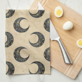 Linge De Cuisine Lune dorée motif céleste Boho (Quart Plié)