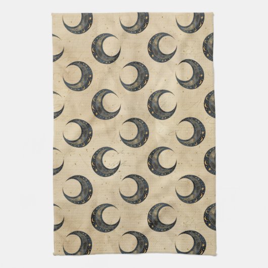 Linge De Cuisine Lune dorée motif céleste Boho (Vertical)