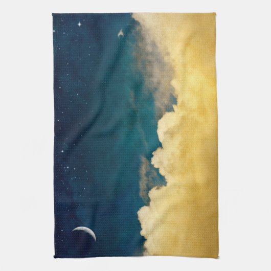 Linge De Cuisine Lune et Cloudscape (Vertical)