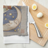 Linge De Cuisine Lune et étoiles de Sun (Quart Plié)