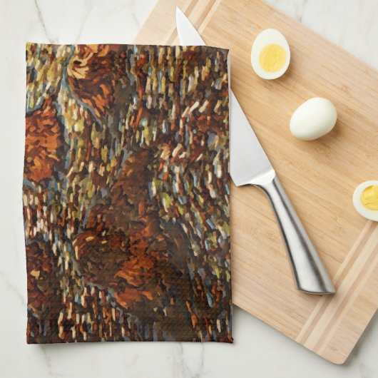 Linge De Cuisine Lune et paysage (Quart Plié)