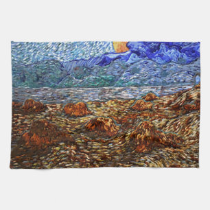 Linge De Cuisine Lune et paysage