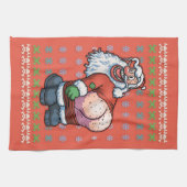 Linge De Cuisine Lune laide de Père Noël (Horizontal)