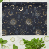 Linge De Cuisine Lunes et Étoiles Célestes (Plié)
