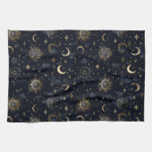 Linge De Cuisine Lunes et Étoiles Célestes (Horizontal)