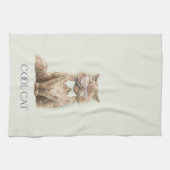 Linge De Cuisine Lunettes Cool Cat Marron Violet Menthe (Horizontal)
