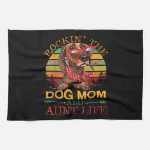 Linge De Cuisine Lunettes Dachshund Rockin Chien Maman Cadeau Pour