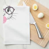 Linge De Cuisine Lunettes de léopard visage de lapin Bubble Gum jou (Quart Plié)