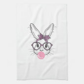 Linge De Cuisine Lunettes de léopard visage de lapin Bubble Gum jou (Vertical)