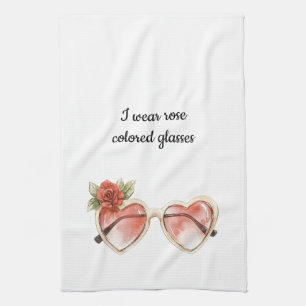 Linge De Cuisine Lunettes de soleil de couleur rose