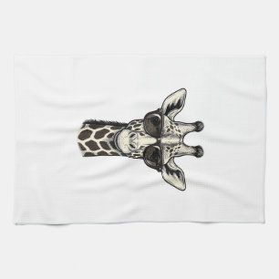 Linge De Cuisine Lunettes de soleil de girafe cool T-shirt à gravur