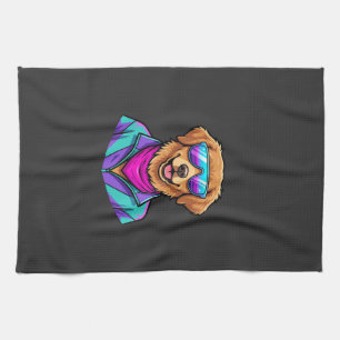 Linge De Cuisine Lunettes de soleil pour chien mignon Art néon rétr