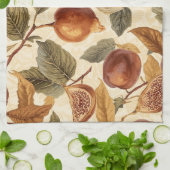 Linge De Cuisine Lush Plums & Fig Leaves Kitchen Towel | Elegant (Plié)