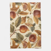 Linge De Cuisine Lush Plums & Fig Leaves Kitchen Towel | Elegant (Vertical)