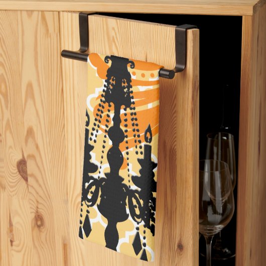 Linge De Cuisine Lustre Damas Carreaux marocains (Pliage en tiers)