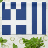 Linge De Cuisine lustre du drapeau de la Grèce (Plié)