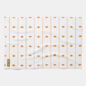 Linge De Cuisine Luxe blanc et orange pour elle (Horizontal)