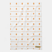 Linge De Cuisine Luxe blanc et orange pour elle (Vertical)