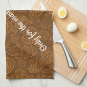 Linge De Cuisine Luxe Moderne Élégant Amour Or Coeur (Quart Plié)