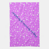 Linge De Cuisine Luxe Moderne Élégant Amour Purple Coeur (Vertical)