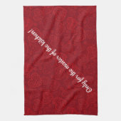 Linge De Cuisine Luxe Moderne Élégant Amour Rouge Coeur (Vertical)