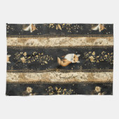 Linge De Cuisine Luxury Black & Gold Botanical Fox Pattern (1) (Horizontal)