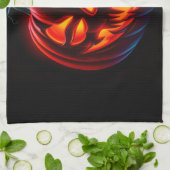Linge De Cuisine Luxury Neon Pumpkin Halloween Kitchen Towel (Plié)