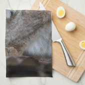 Linge De Cuisine Lynx Vous Regardant Blanche De La Toison (Quart Plié)