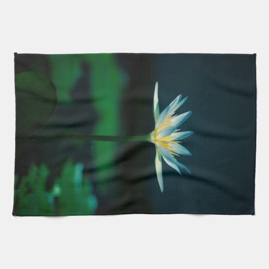 Linge De Cuisine Lys d'eau blanche (Horizontal)