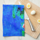 Linge De Cuisine Lys d'eau, rouge, par Oscar-Claude Monet (Quart Plié)