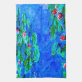 Linge De Cuisine Lys d'eau, rouge, par Oscar-Claude Monet (Vertical)