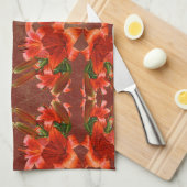 Linge De Cuisine Lys Oriental Profond - Amélioré (Quart Plié)