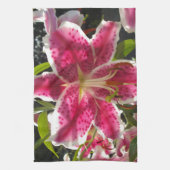 Linge De Cuisine Lys roses fleurs tropicales roses rose (Vertical)